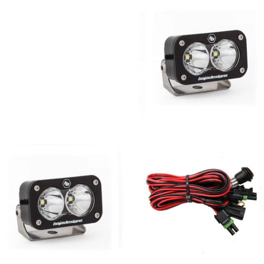 Baja Designs 487806 S2 Pro Black LED Auxiliary Light Pod Pair