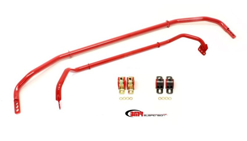 BMR Suspension SB037R BMR 2012 5th Gen Camaro Front & Rear Sway Bar Kit w/ Bushings - Red