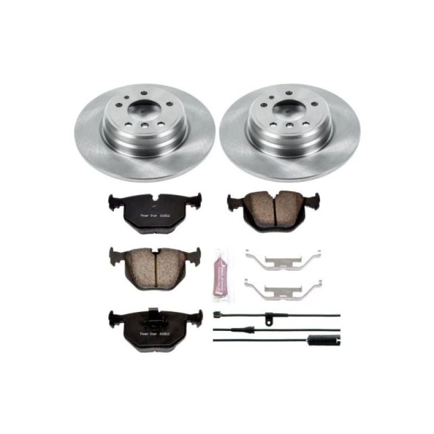 PowerStop KOE5711 OE Stock Replacement Low-Dust Ceramic Brake Pad and Rotor Kit