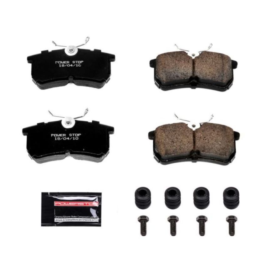 PowerStop Z23-886 PowerStop - Z23 Daily Driver Carbon-Fiber Ceramic Brake Pads with Hardware Kit