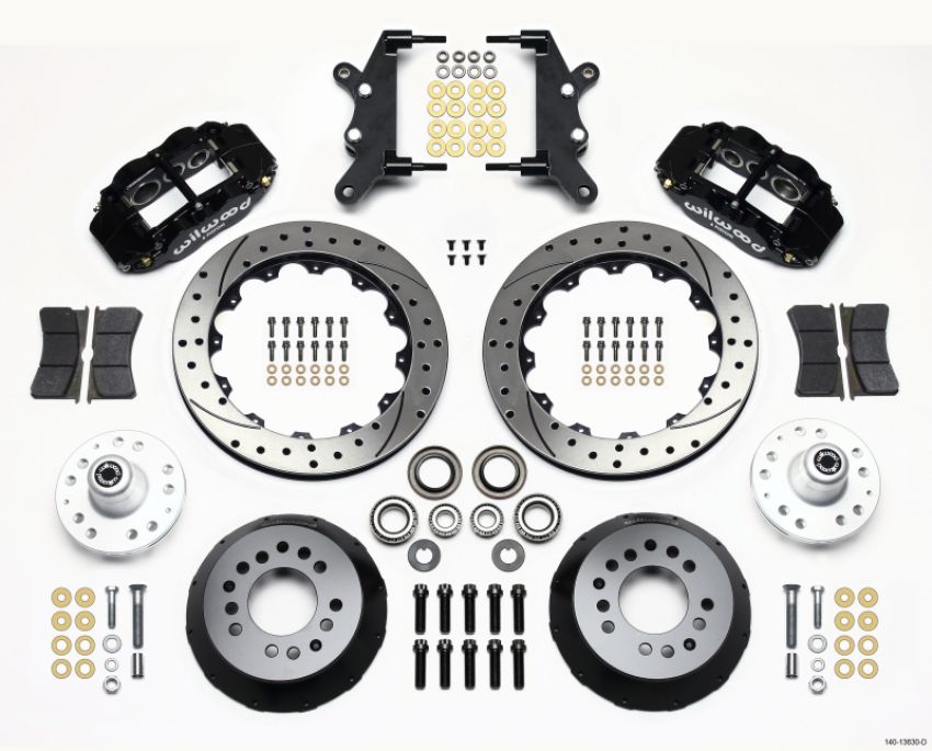 Wilwood 140-13630-D Narrow Superlite 6R Front Hub Kit 12.88in Drilled 60-68 Ford / Mercury Full Size / Galaxie