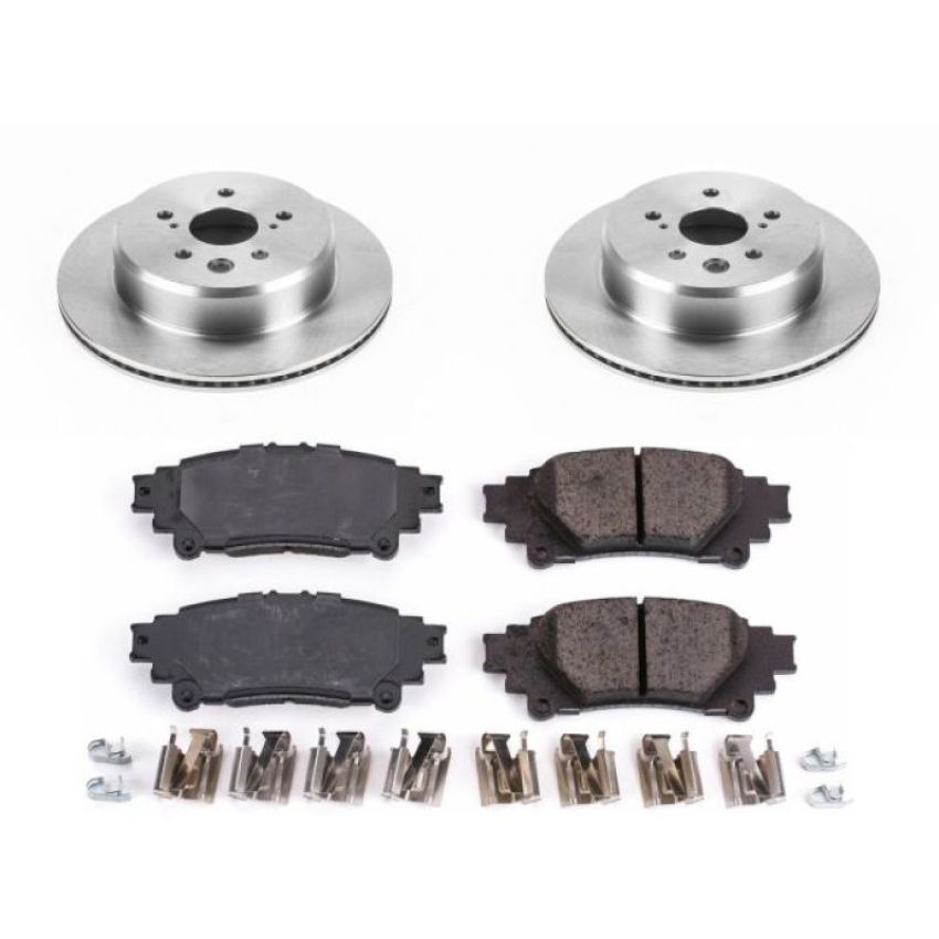 PowerStop KOE6514 OE Stock Replacement Low-Dust Ceramic Brake Pad and Rotor Kit