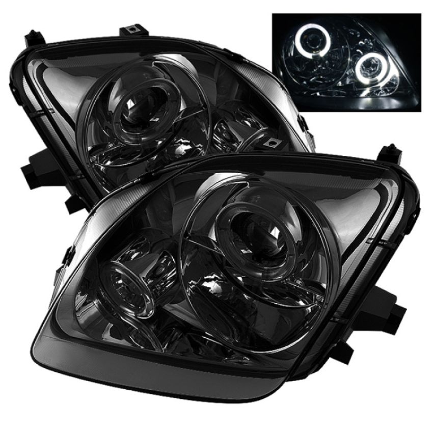 SPYDER 5011053 Projector Headlights - LED Halo - Smoke