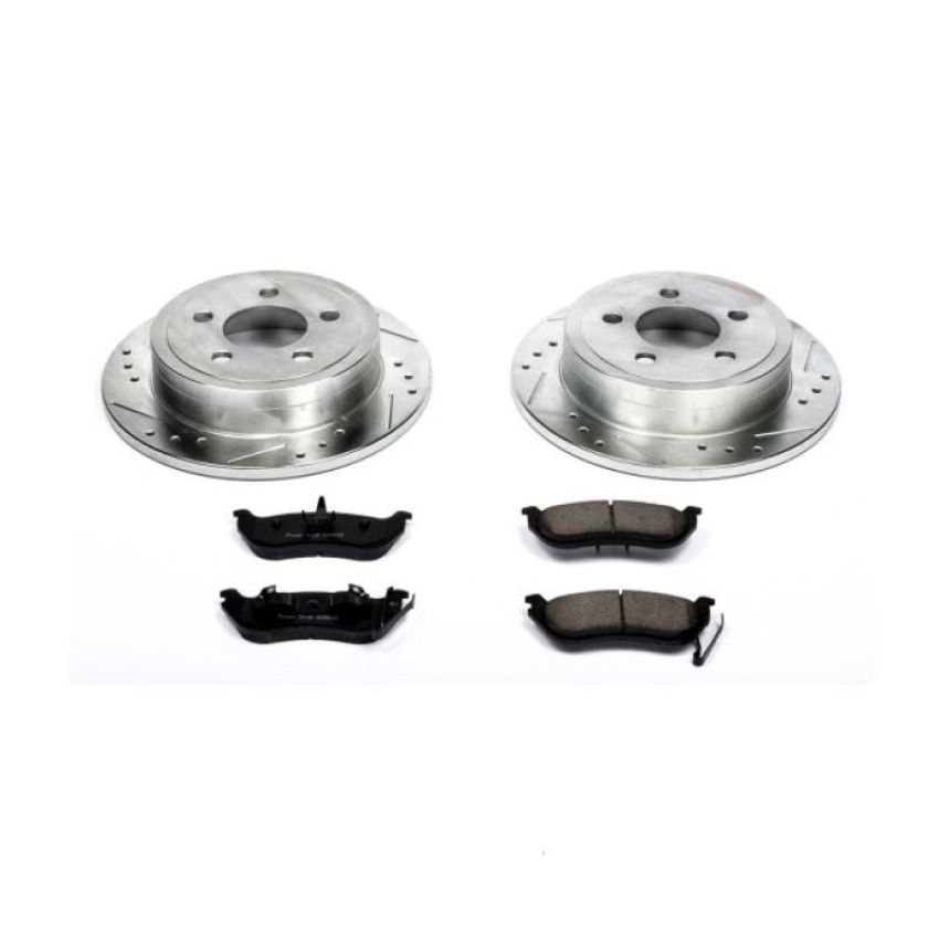 PowerStop K2197 Z23 Daily Driver Carbon-Fiber Ceramic Brake Pad and Drilled & Slotted Rotor Kit