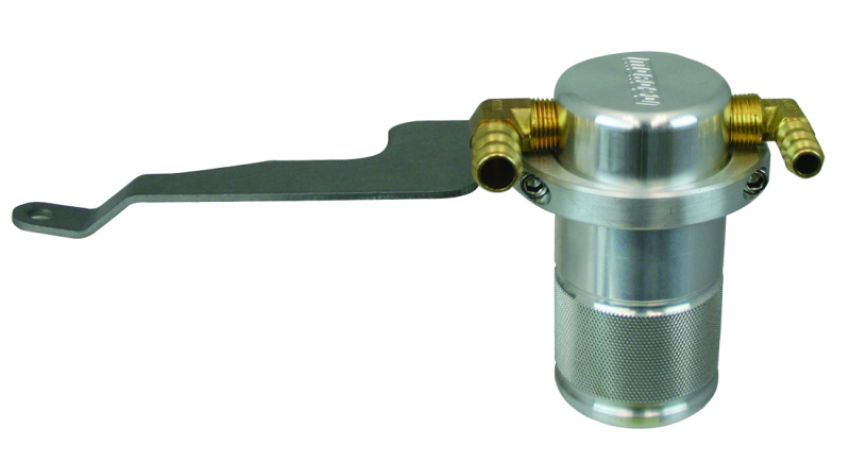 Moroso 85672 15-Up Subaru WRX Air/Oil Separator Catch Can - Small Body - Billet Aluminum