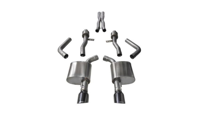 CORSA Performance 14995BLK Corsa 2015-2023 Dodge Charger SRT / Scat Pack / R/T 6.4L Black Sport Cat-Back Exhaust