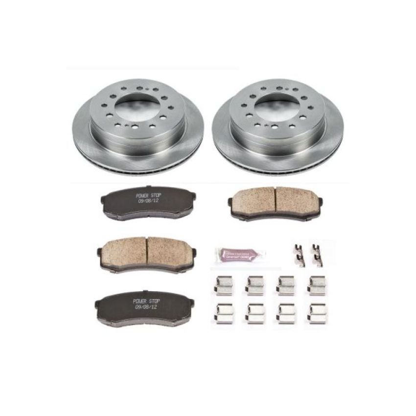 PowerStop KOE2405 OE Stock Replacement Low-Dust Ceramic Brake Pad and Rotor Kit