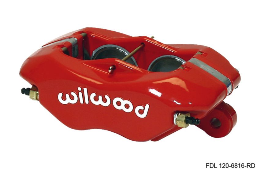 Wilwood 120-6816-RD Caliper-Forged Dynalite-Red 1.75in Pistons .81in Disc