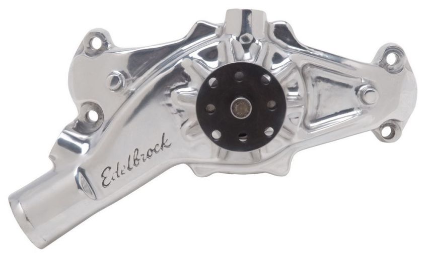 EDELBROCK EDE8864 BBC Water Pump - Short- R/R- Polished