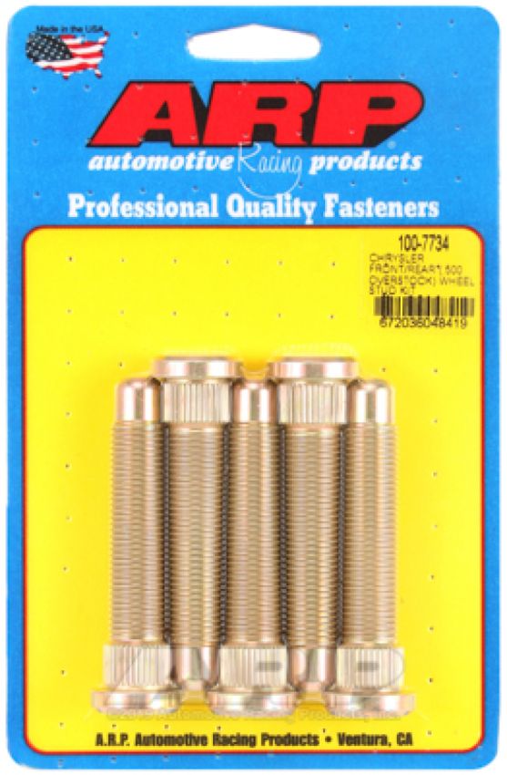 ARP 100-7734 Chrysler Front/Rear M14 .500in Over Stock Length Wheel Stud Kit