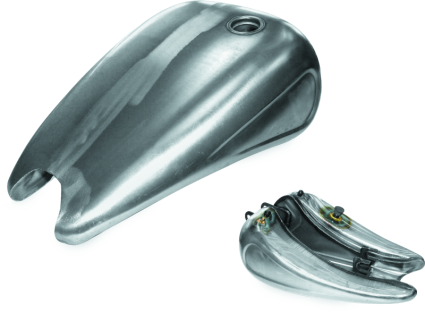 Bikers Choice 482939 95-03 XL Raw 2in Stretched Gas Tank With Indented Sides