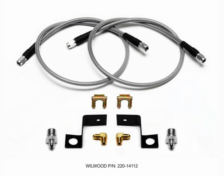 Wilwood 220-14111 Flexline Kit 30 inch -3 3/8-24 IF 1/8 NPT 90 Degree
