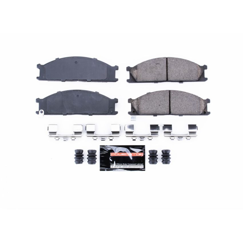 PowerStop Z23-333 PowerStop - Z23 Daily Driver Carbon-Fiber Ceramic Brake Pads with Hardware Kit