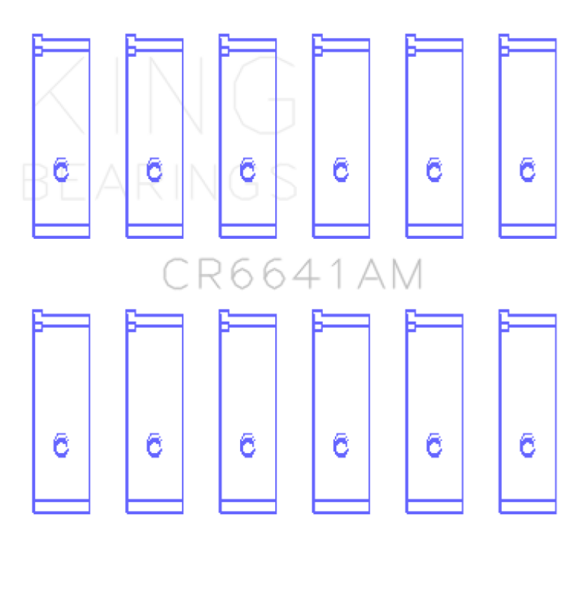 King Engine Bearings CR6641AM1.0 Toyota 3Vze (Size +1.0mm) Connecting Rod Bearing Set