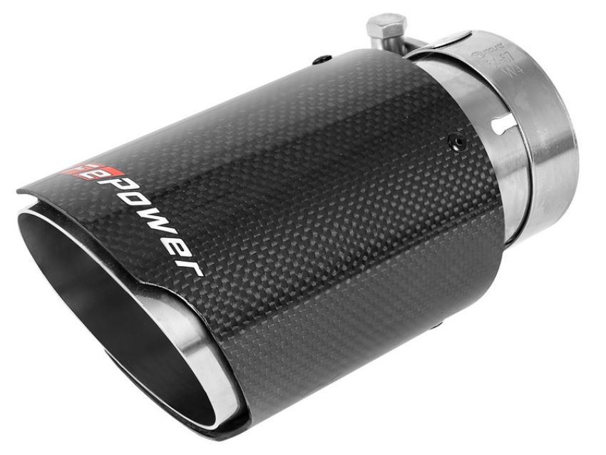 aFe Power 49T25354-C07 MACH Force-Xp 304 Stainless Steel Clamp-on Exhaust Tip Carbon Fiber