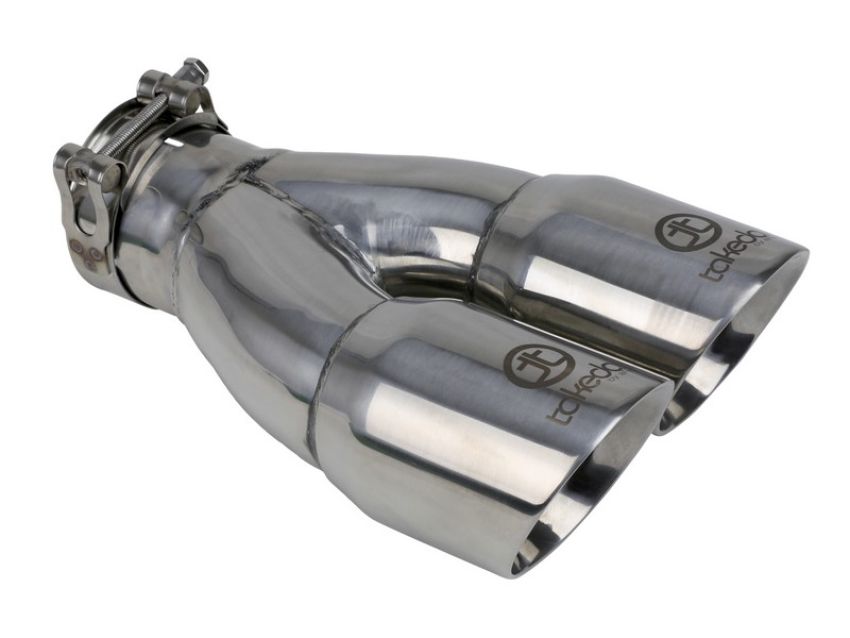 aFe Power 49T25364-P10 Takeda 304 Stainless Steel Clamp-on Exhaust Tip Polished