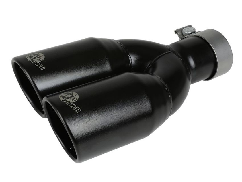 aFe Power 49T25374-B12 MACH Force-Xp 409 Stainless Steel Clamp-on Exhaust Tip Black