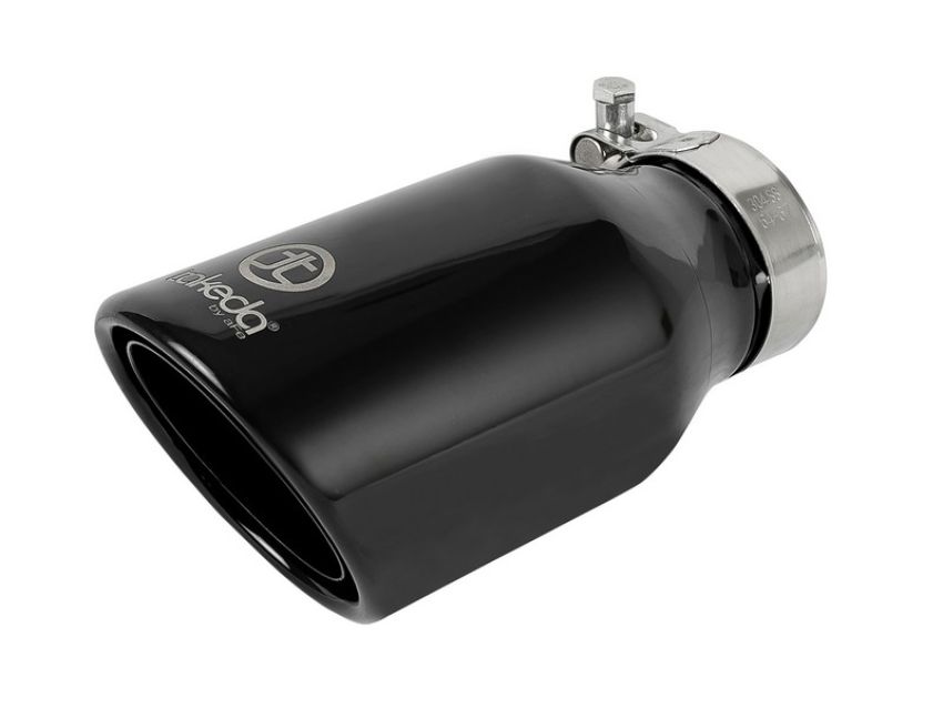 aFe Power 49T25404-B08 Takeda 409 Stainless Steel Clamp-on Exhaust Tip Black