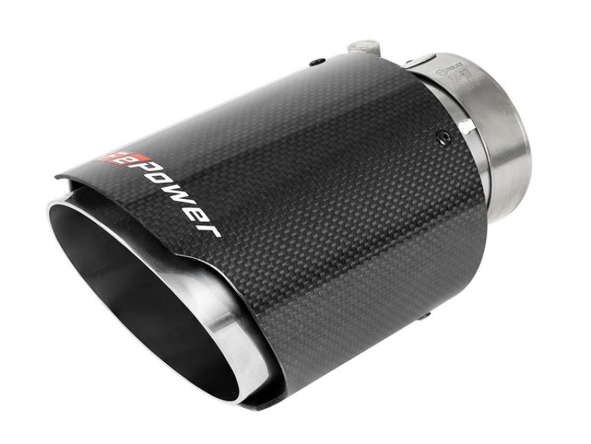 aFe Power 49T25404-C07 MACH Force-Xp 304 Stainless Steel Clamp-on Exhaust Tip Carbon Fiber