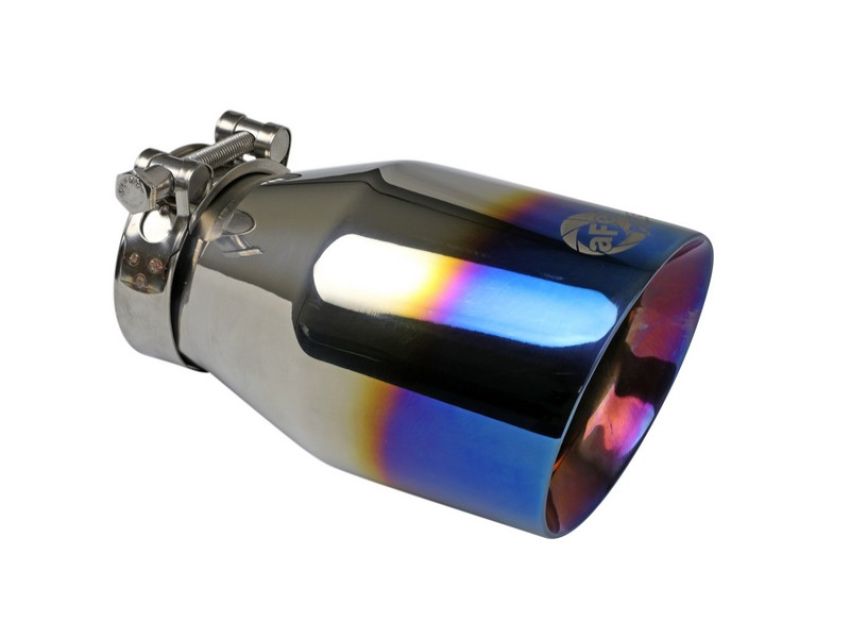 aFe Power 49T25404-L071 MACH Force-Xp 304 Stainless Steel Clamp-on Exhaust Tip Blue Flame