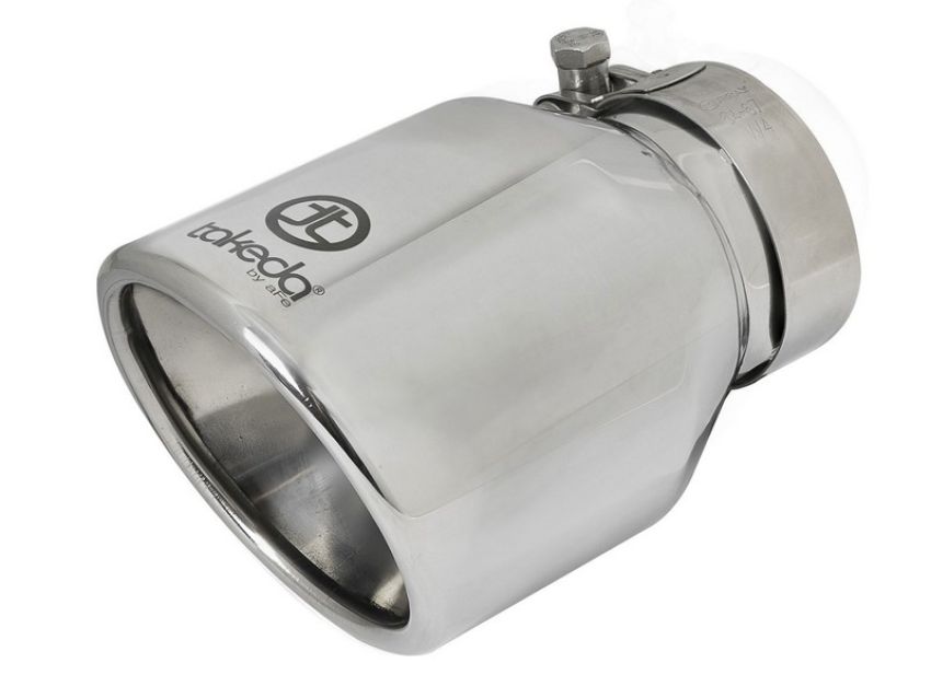 aFe Power 49T25404-P061 Takeda 304 Stainless Steel Clamp-on Exhaust Tip Polished