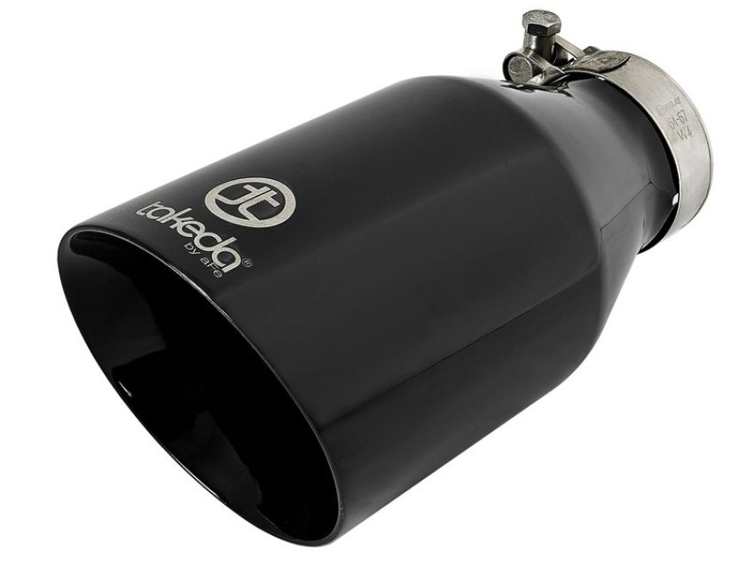 aFe Power 49T25454-B09 Takeda 409 Stainless Steel Clamp-on Exhaust Tip Black