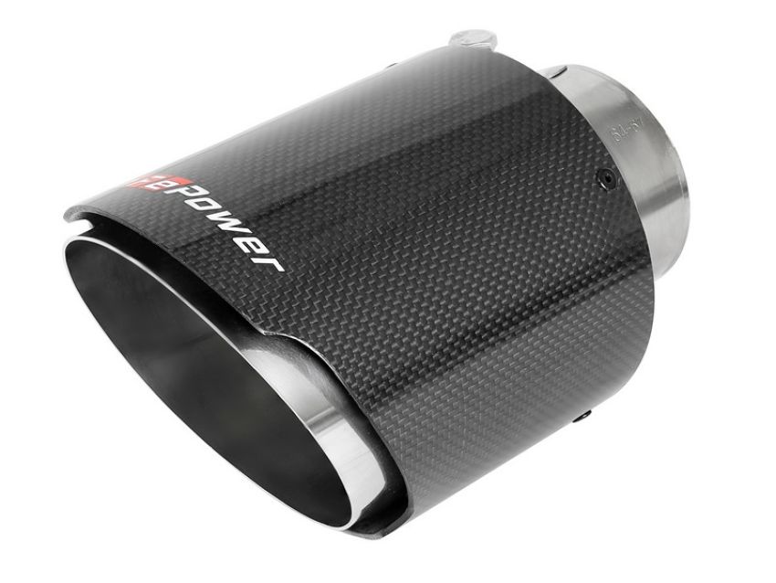 aFe Power 49T25454-C07 MACH Force-Xp 304 Stainless Steel Clamp-on Exhaust Tip Carbon Fiber