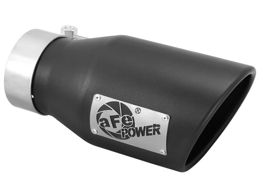 aFe Power 49T30451-B09 MACH Force-Xp 409 Stainless Steel Clamp-on Exhaust Tip Black