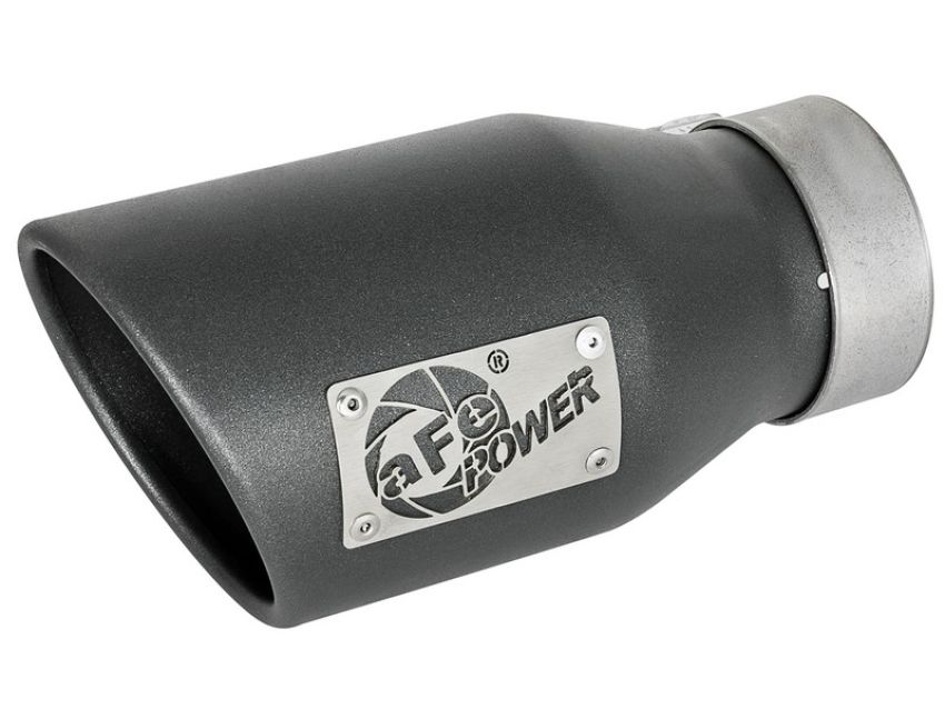aFe Power 49T30452-B091 MACH Force-Xp 409 Stainless Steel Clamp-on Exhaust Tip High-Temp Metallic Black