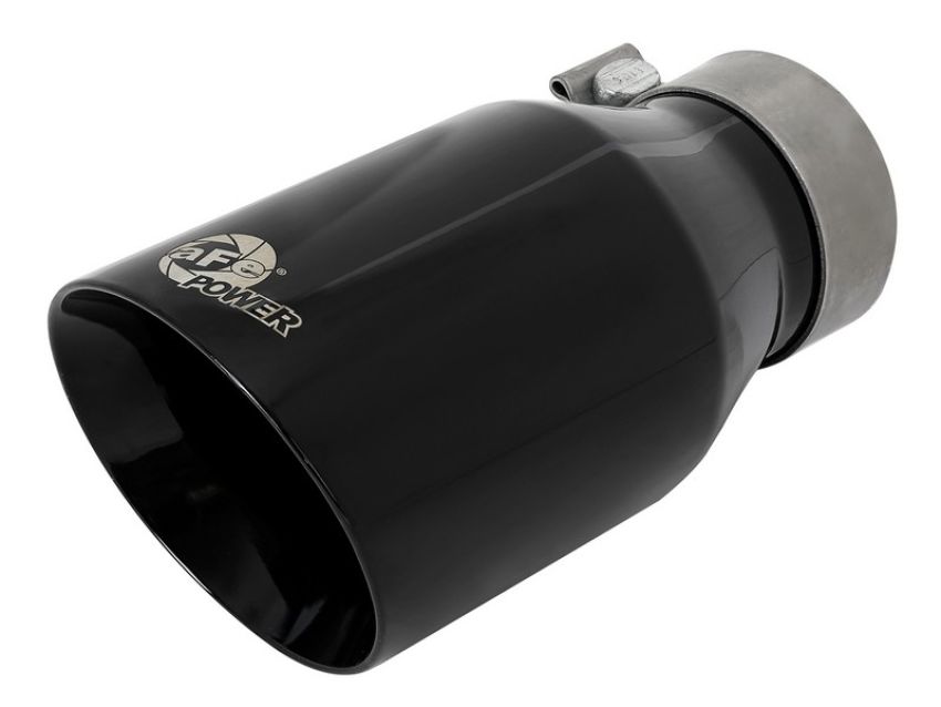 aFe Power 49T30454-B092 MACH Force-Xp 304 Stainless Steel Clamp-on Exhaust Tip Black