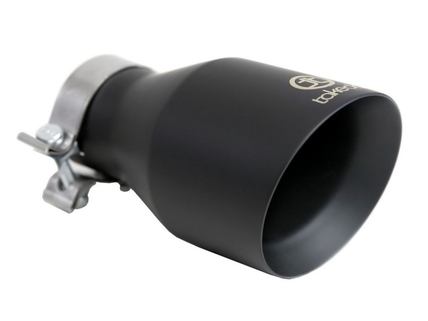 aFe Power 49T30504-B09 Takeda 409 Stainless Steel Clamp-on Exhaust Tip Black