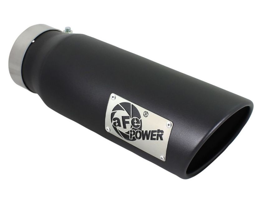aFe Power 49T40501-B15 MACH Force-Xp 409 Stainless Steel Clamp-on Exhaust Tip Black