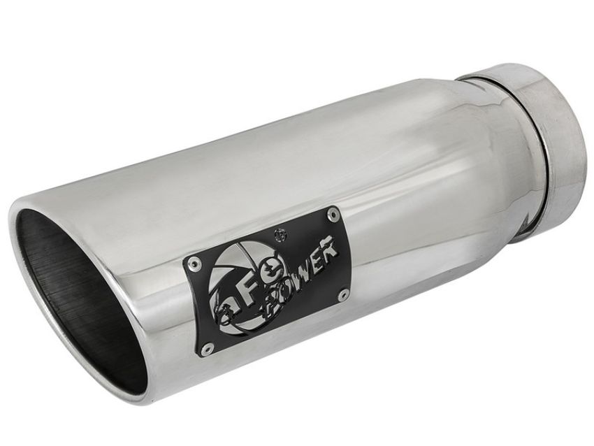 aFe Power 49T40502-P12 MACH Force-Xp 304 Stainless Steel Clamp-on Exhaust Tip Polished - Left - Exit