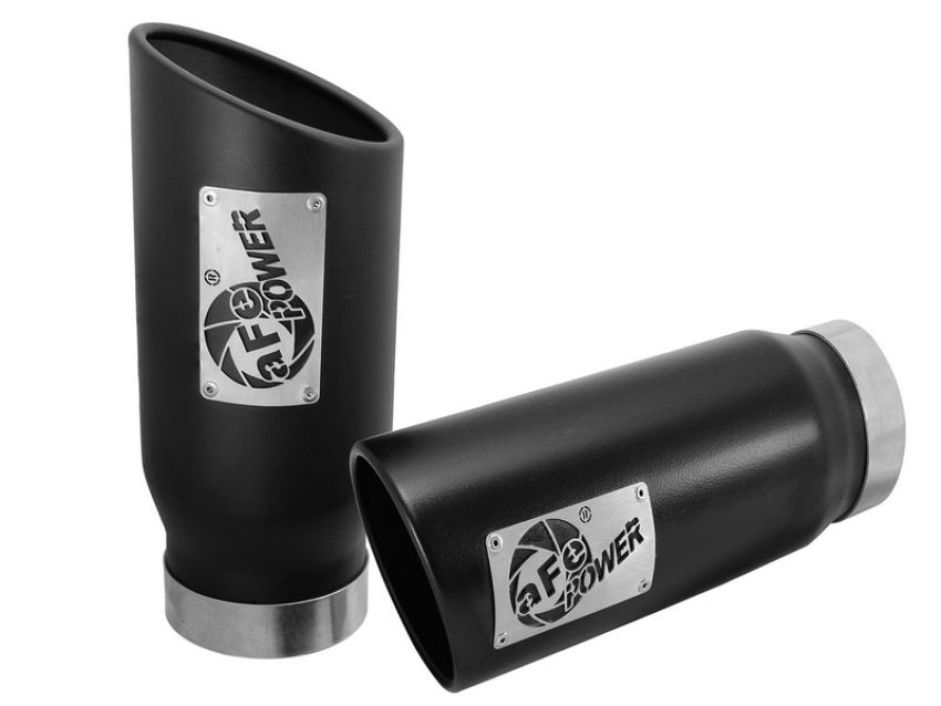 aFe Power 49T40506-B12 MACH Force-Xp 409 Stainless Steel Clamp-on Exhaust Tip Black