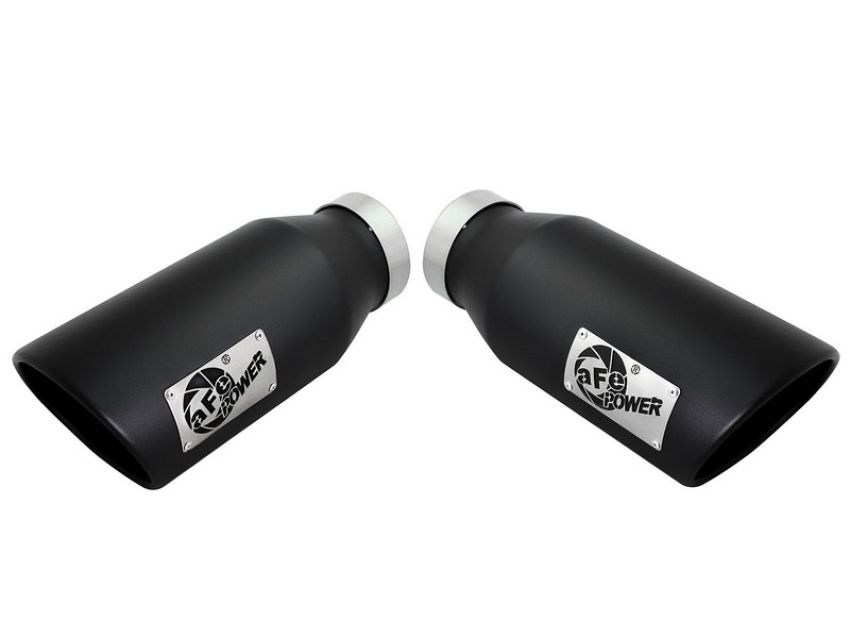 aFe Power 49T40606-B15 MACH Force-Xp 409 Stainless Steel Clamp-on Exhaust Tip Black