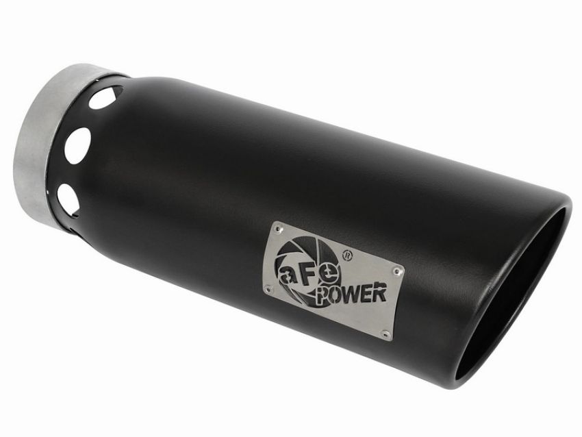 aFe Power 49T50601-B161 MACH Force-Xp 409 Stainless Steel Clamp-on Exhaust Tip Black - Right - Exit