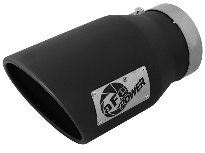 aFe Power 49T50702-B12 MACH Force-Xp 409 Stainless Steel Clamp-on Exhaust Tip Black - Left - Exit