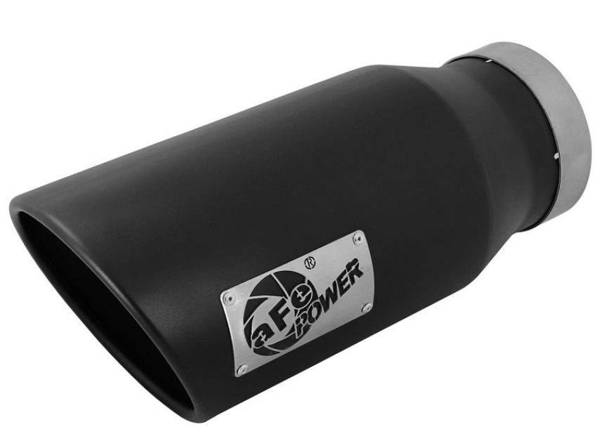 aFe Power 49T50702-B15 MACH Force-Xp 409 Stainless Steel Clamp-on Exhaust Tip Black - Left - Exit