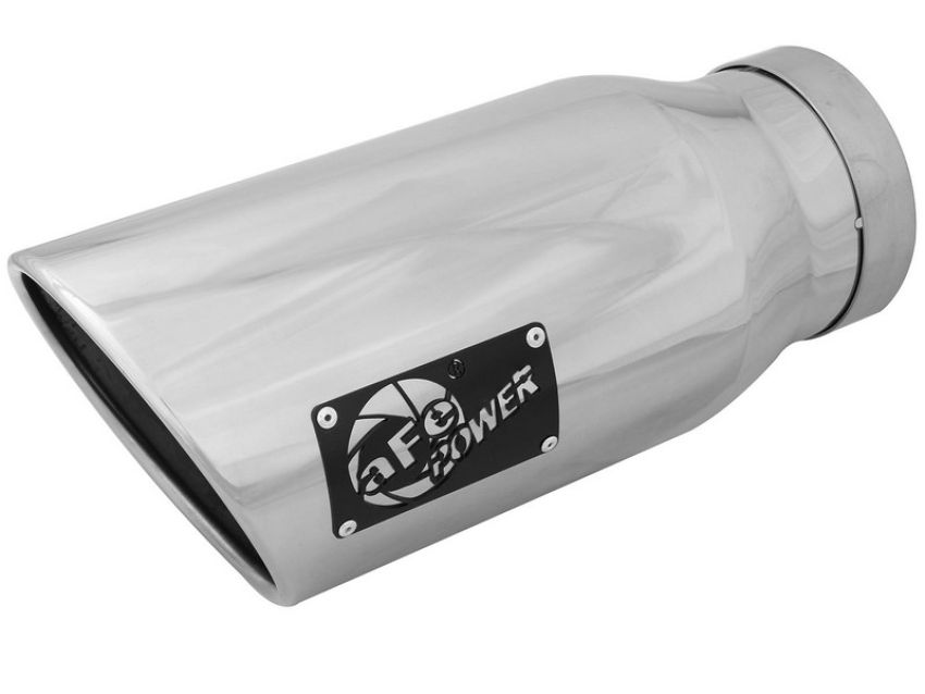 aFe Power 49T50702-P15 MACH Force-Xp 304 Stainless Steel Clamp-on Exhaust Tip Polished - Left - Exit