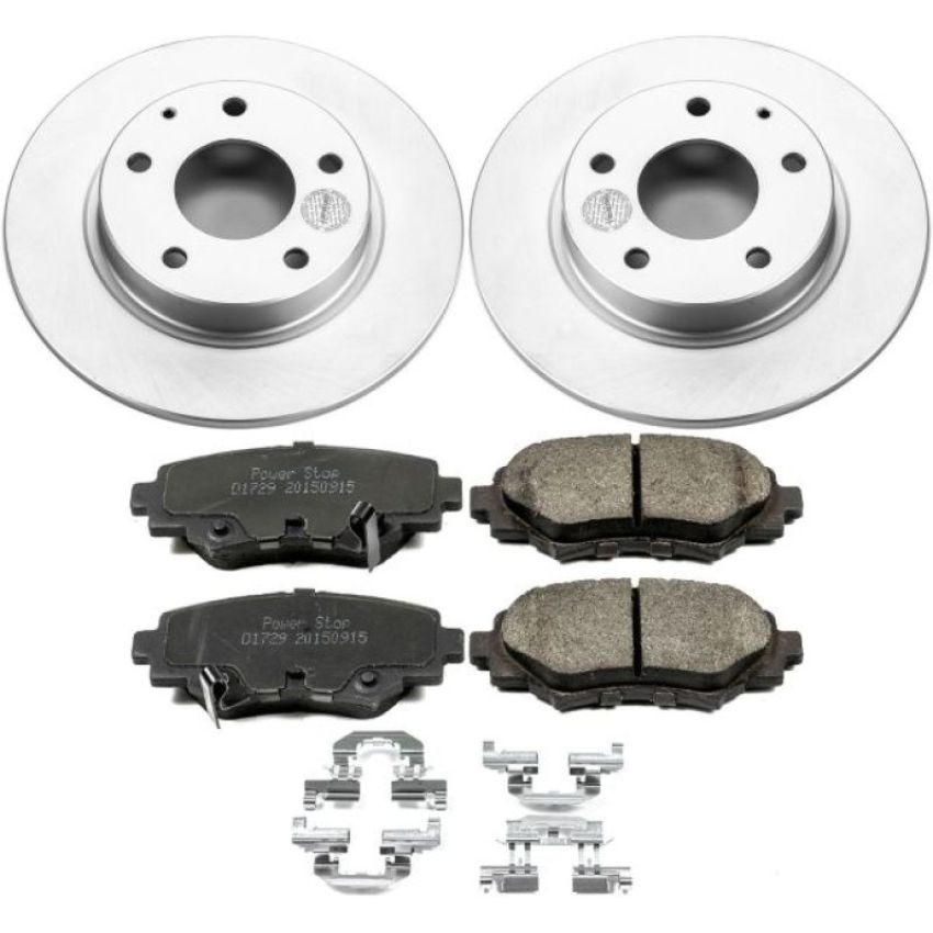PowerStop CRK6963 Genuine Geomet Coated Rotor and Low-Dust Ceramic Brake Pad Kit