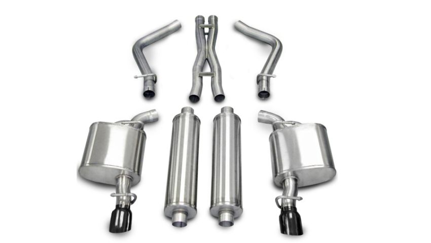 CORSA Performance 14439BLK Corsa 2005-2010 Dodge Charger R/T 5.7L V8 Black Xtreme Cat-Back Exhaust