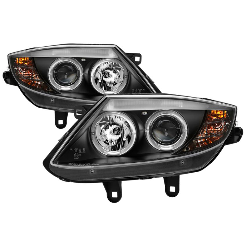 SPYDER 5029072 Projector Headlights - LED Halo - Black