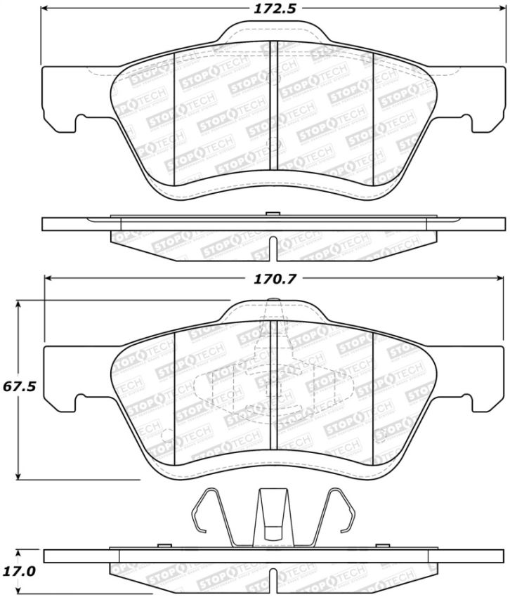 Stoptech 308.10471 Street Brake Pads
