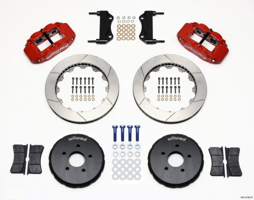 Wilwood 140-9190-R Narrow Superlite 6R Front Hat Kit 13.06in Red Nissan 350Z/Fiti G35