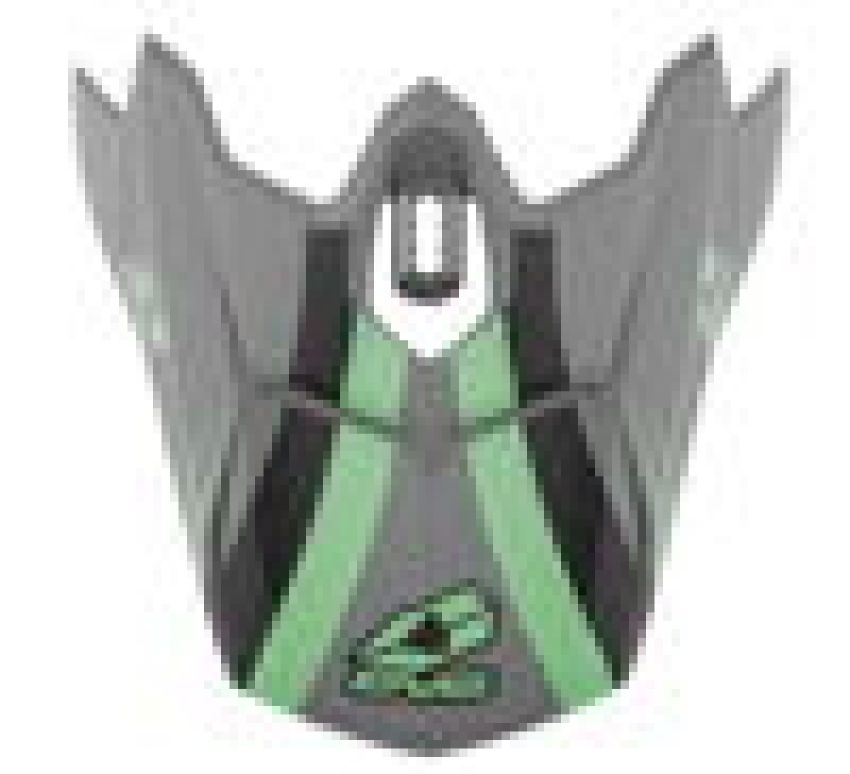 EVS H16T3W-VSMGYGNBK T3 Works Visor - Matte Grey/Green/Black