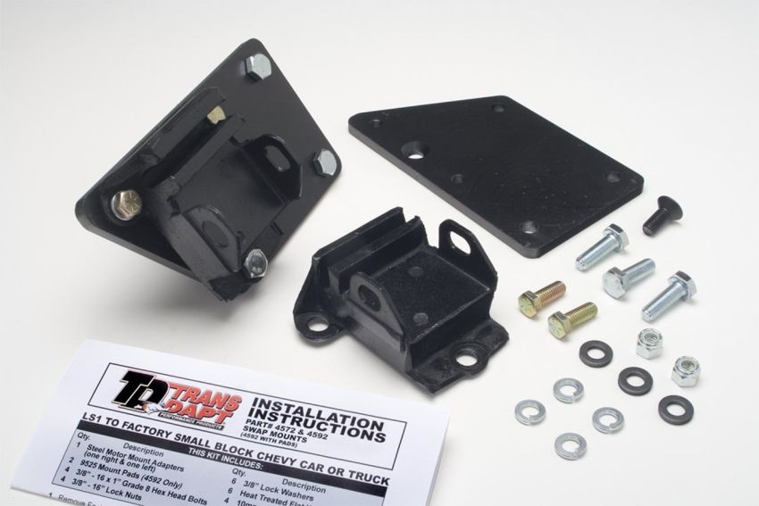 TRANS-DAPT TRA4592 LS1 Into SBC Chassis Motor Mount Kit