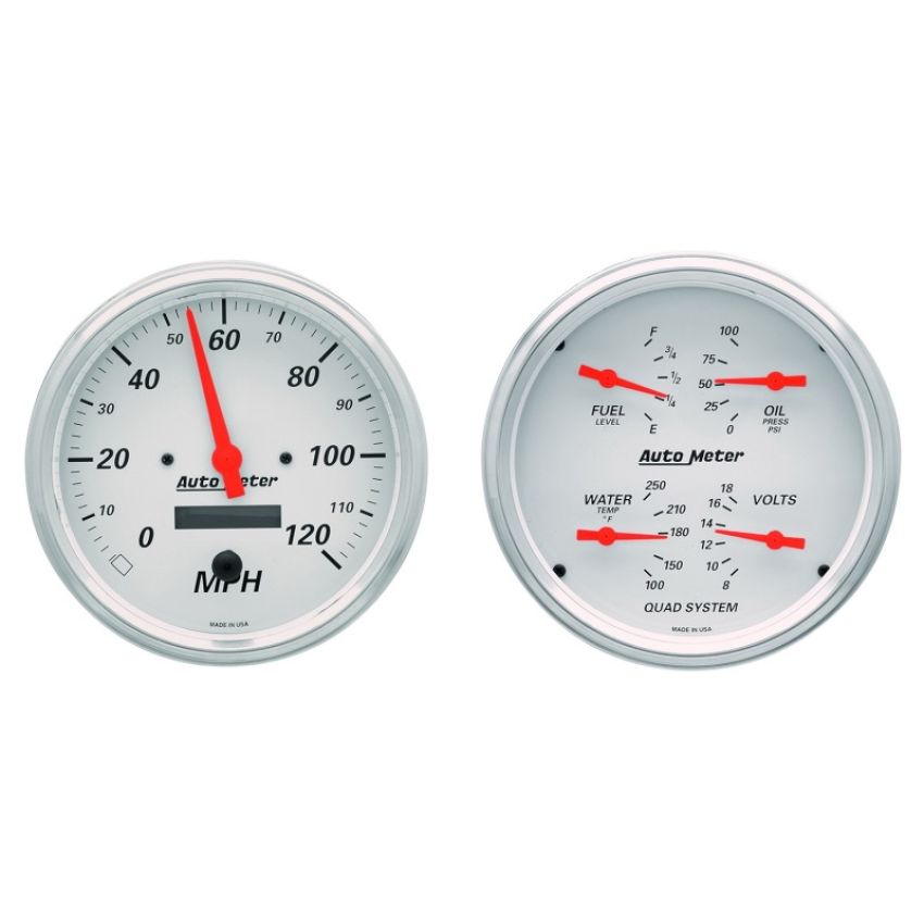 AutoMeter 1303 GAUGE KIT, 2 PC., QUAD & SPEEDOMETER, 5