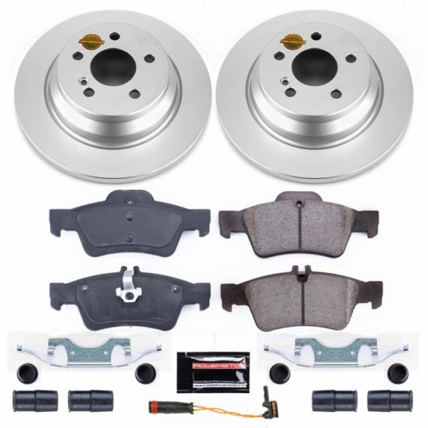 PowerStop CRK6566 Genuine Geomet Coated Rotor and Carbon-Fiber Ceramic Brake Pad Kit