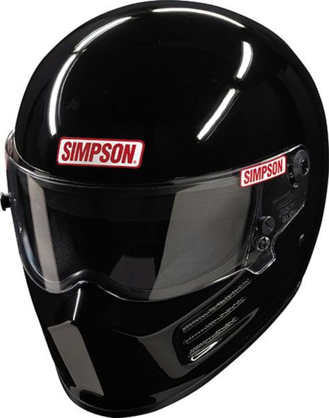 SIMPSON SAFETY SIM7200022 Helmet Bandit Medium Gloss Black SA2020