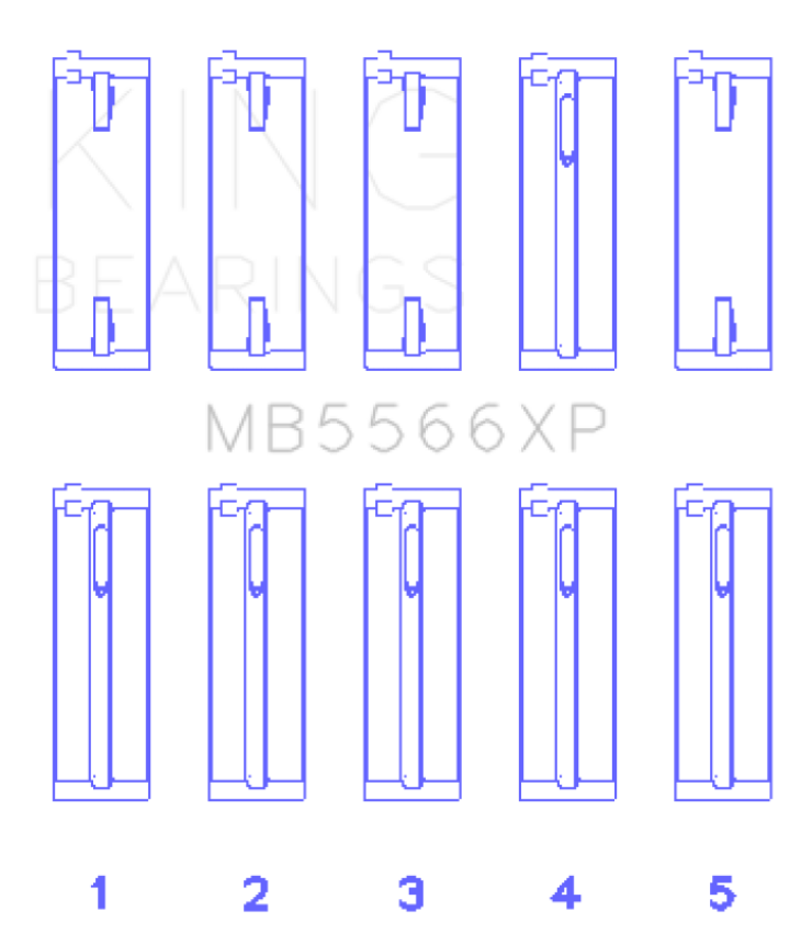 King Audi A4 1.8L AEB (Size STD) Performance Main Bearing Set